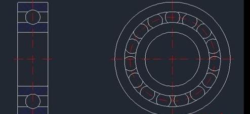 CAD画深沟球轴承技巧
