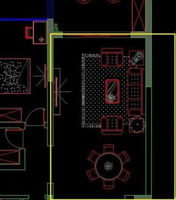 中望CAD客餐厅吊顶画法