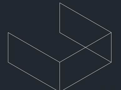 CAD利用直线绘制长方体轴测图
