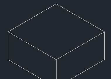CAD利用直线绘制长方体轴测图