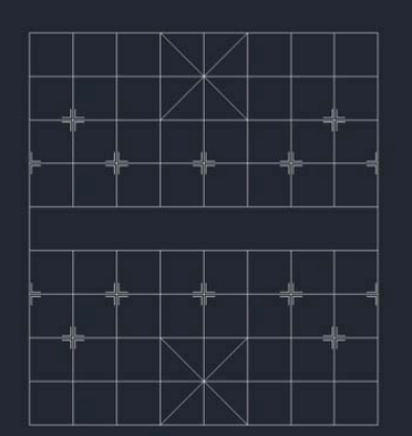 用CAD怎么绘制中国象棋棋盘?