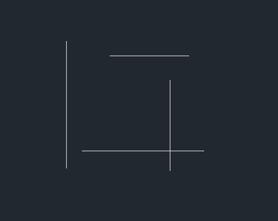 如何用中望CAD快速把四条不相交的线合成矩形？