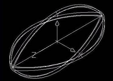 CAD怎么绘制一个橄榄球