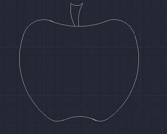 用CAD怎么画苹果的平面图