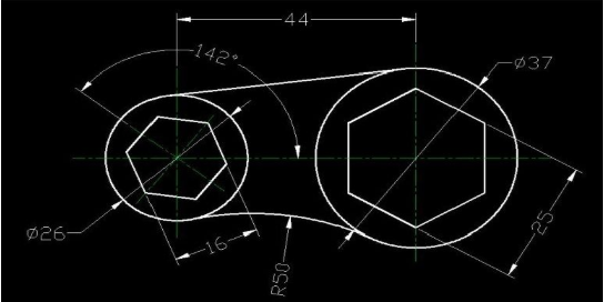 用中望CAD二维绘制简单图形