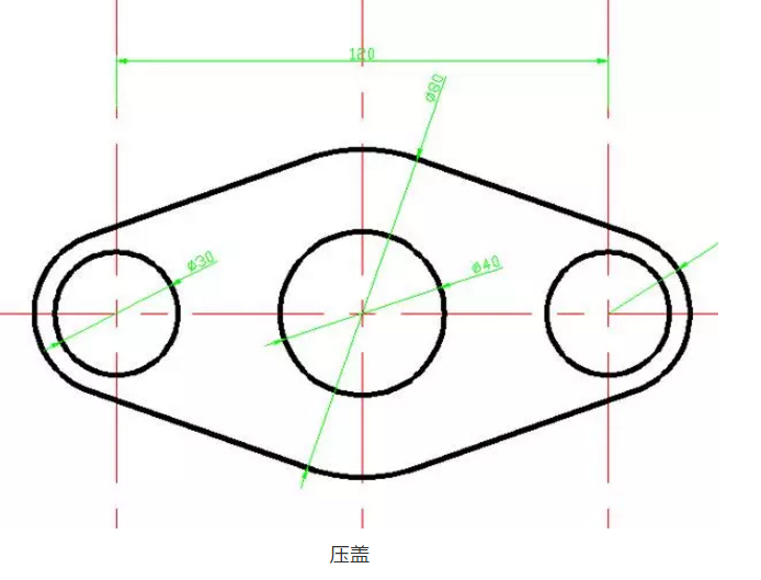 怎么用中望CAD画压盖？