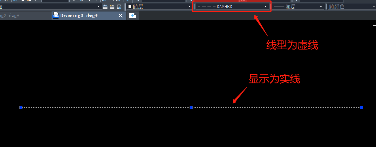 中望CAD设置了虚线线型却显示为实线怎么办