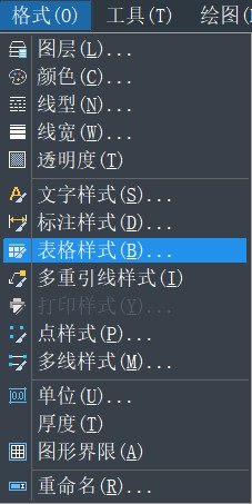 中望CAD如何更改表格内外框线的样式