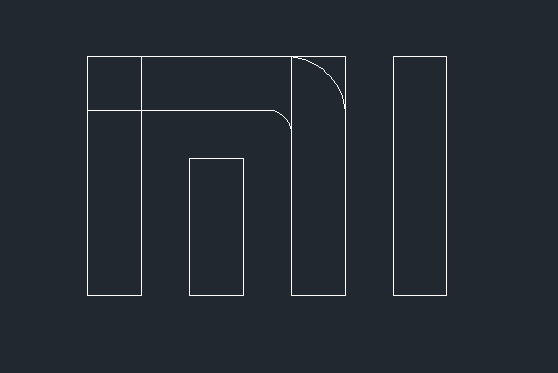 CAD绘制小米logo
