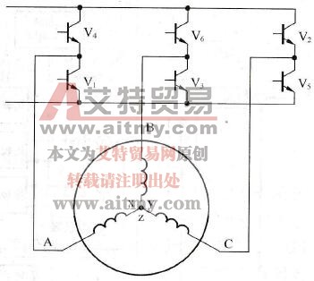 逆变器与电动机定子连接 逆变器与电动机定子连接