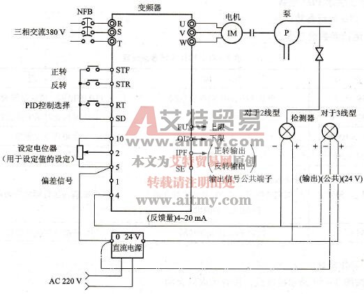 水泵PID控制的接线