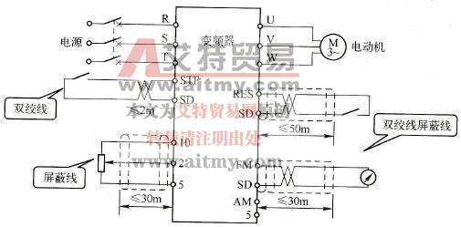 变频器的开关量控制线