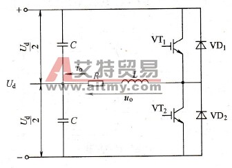 变频器的单相半桥逆变电路