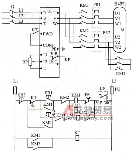 变极电动机变频调速运行线路是怎么样的？