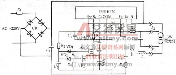 美国IR公司IC高频镇流器电路