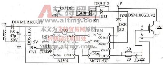 普传8018F3 18.5kW变频器主电路/驱动电路图说明