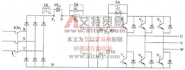 变频器修理后再通电的防短路技术方法之一