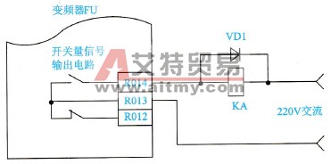 变频器内部电路采用晶体管输出开关量信号电路的典型结构