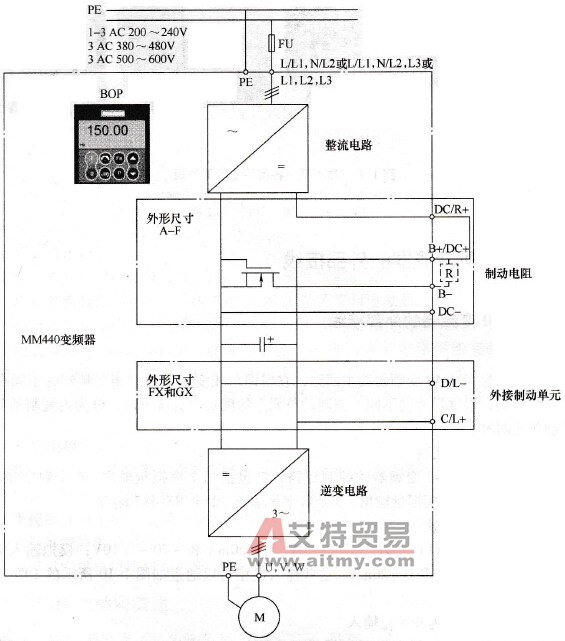 MM440变频器的外部接线
