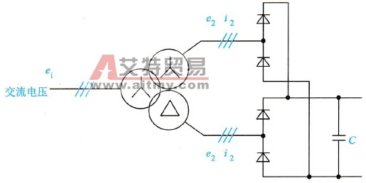 三相设置LC类型谐波滤波器的方法示意图