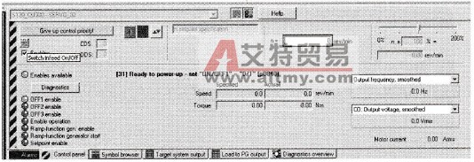 通过软件的操作面板来控制电动机