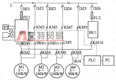 变频恒压供水电气原理图