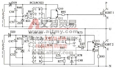 JNTPBGA0040AZ-2 68kVA东元变频器驱动电路图说明