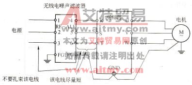 由RC组成的噪声滤波器
