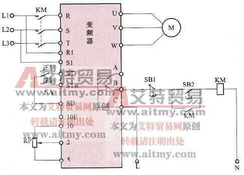 变频器控制电动机的开关控制式正、反转控制电