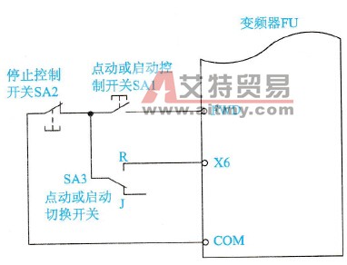 改用变频器进行调速时的连接电路