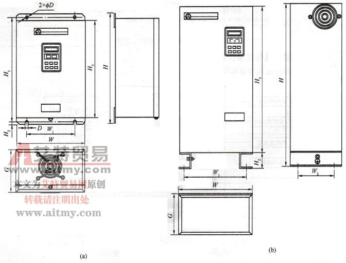 BT40系列变频器外形尺寸