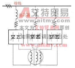 公共交流母线进线三相交-交变频电路