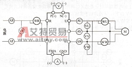 单相电源输入的变频器测量仪表接线图