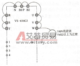 变频器通电前绝缘电阻检查