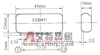 EXB851驱动模块外形及引脚图