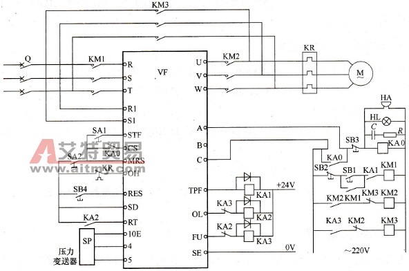 空气压缩机变频调速系统电路原理