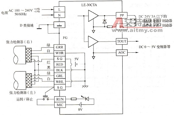 张力控制器接线示意图