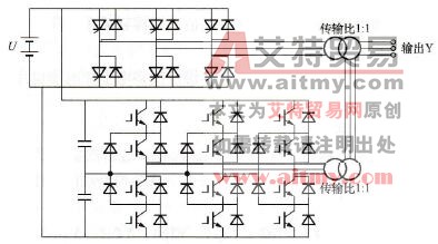 中压变频电源的组合型混合多电平变换电路