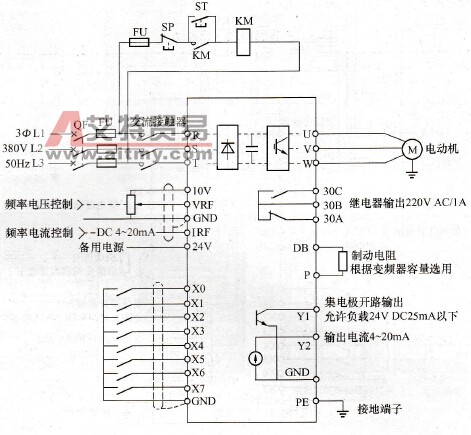SB20T三相基本接线图