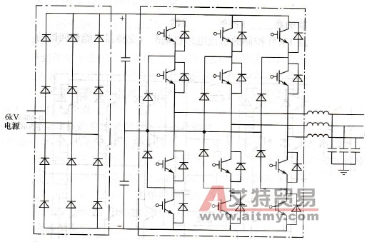 三电平PWM电压源型高压变频器的三电平方式