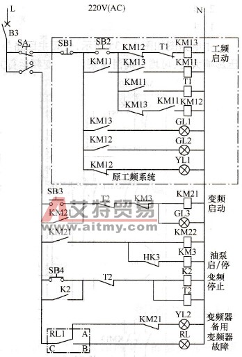 离心压缩机的变频改造的控制接线