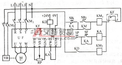 电磁制动电动机变频时的接法