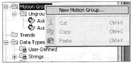 新建一个新的运动组