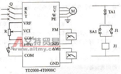 冲渣循环水泵变频器控制原理图