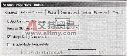 配置Axis00的Motion Planner