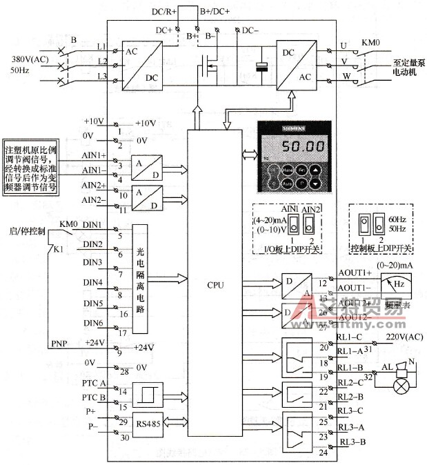 变频器电气控制接线图