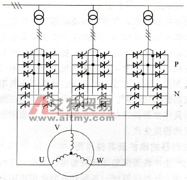 交-交电压型变频器主接线图