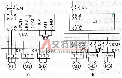 带多台电动机时变频器容量的选择