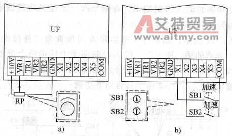 变频器外接端子代替电位器