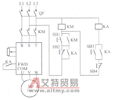 变频器控制电动机正转运行